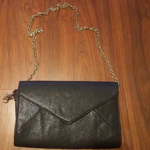 Urban Expression with Gold Chain Envelope Clutch
